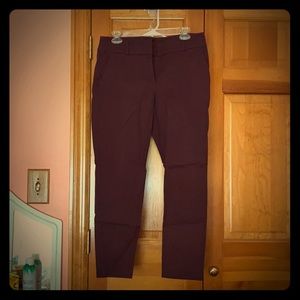 Loft Maroon ankle pants